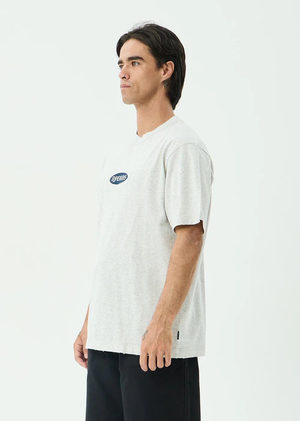 AFENDS Mens Supply - Retro Tee - Grey Marle