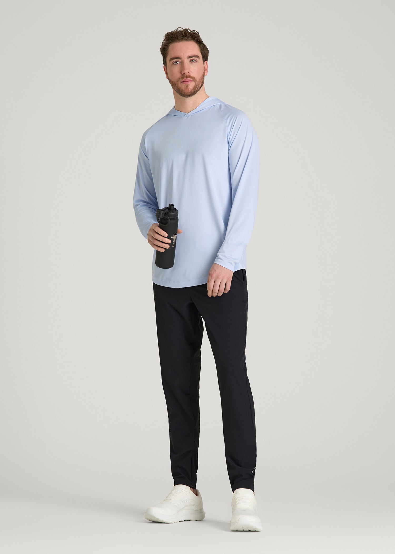 A.T. Performance Training Hoodie for Tall Men in Airy Blue