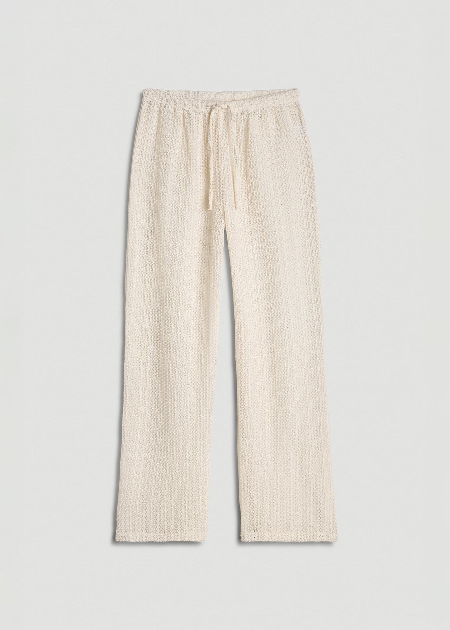Openwork Knit Pants for Tall Women in Natural