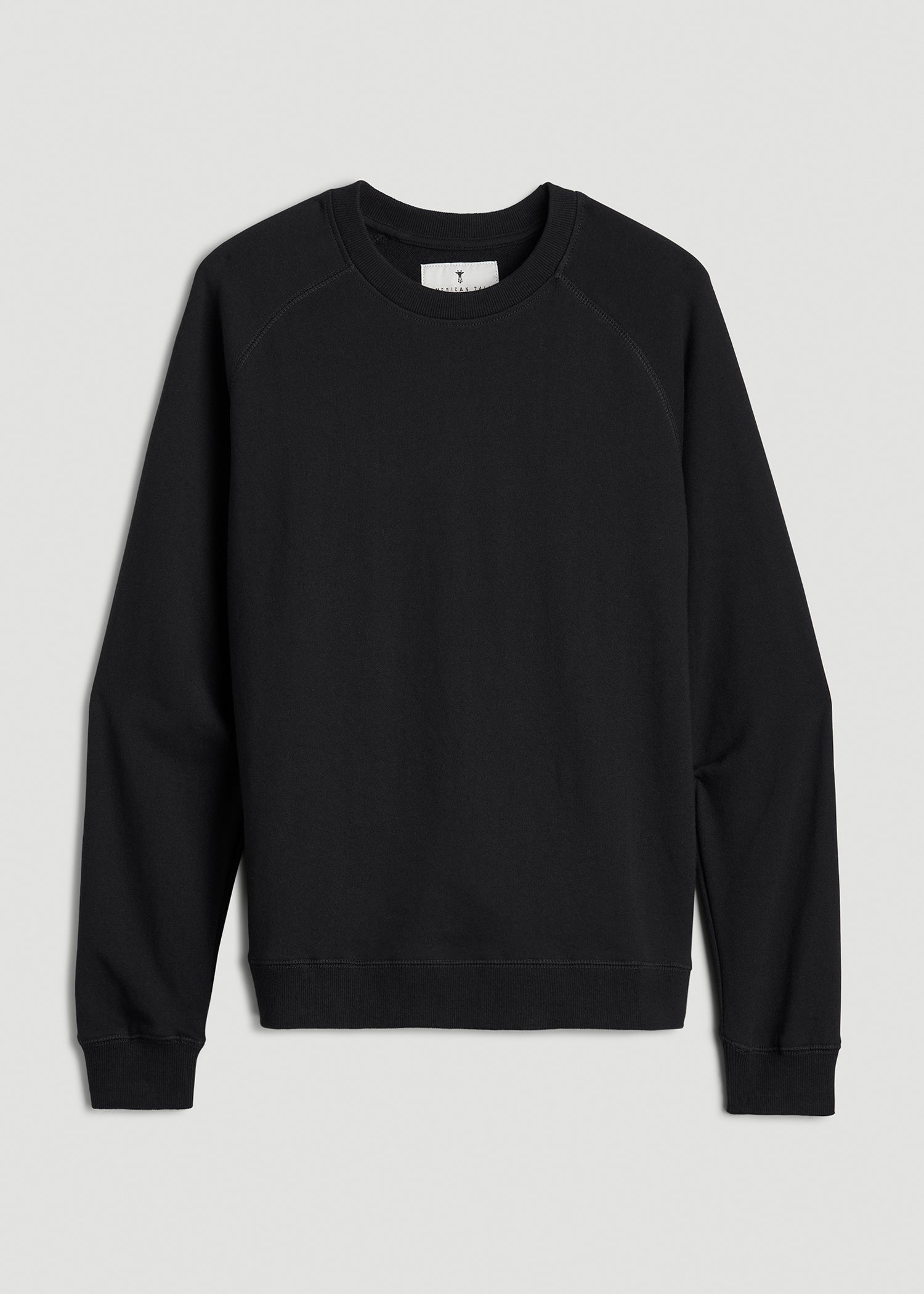 Wearever French Terry Crewneck Sweatshirt for Tall Women in Black