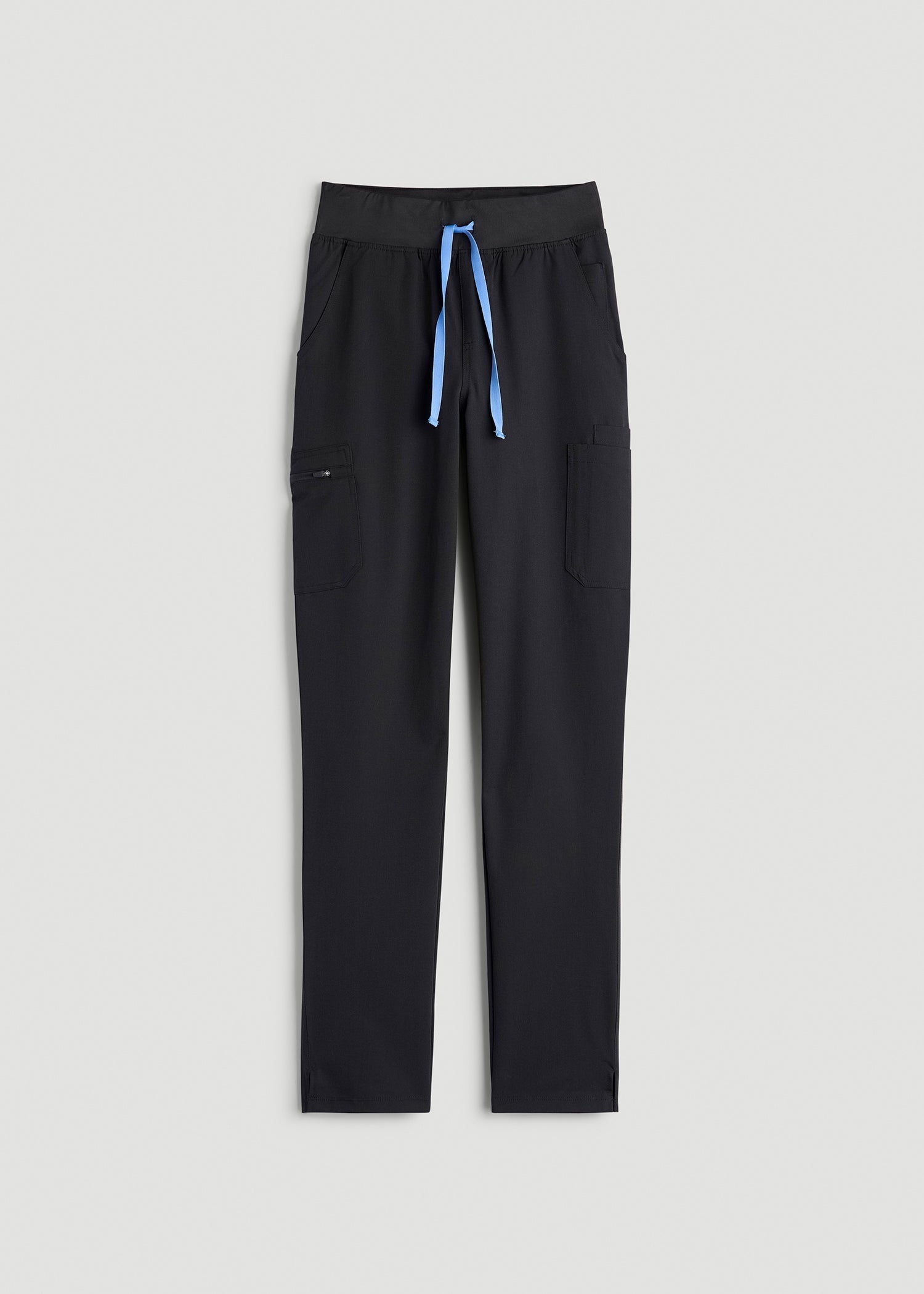 Cargo Scrub Pants for Tall Women in Black