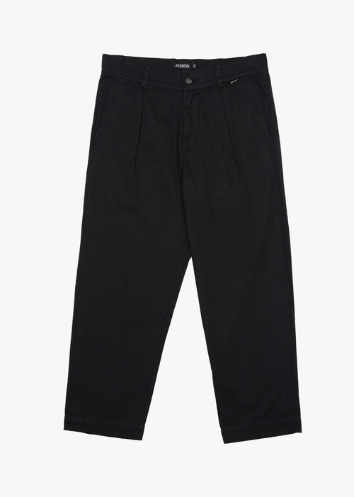 AFENDS Mens Mixed Business - Suit Pant - Black