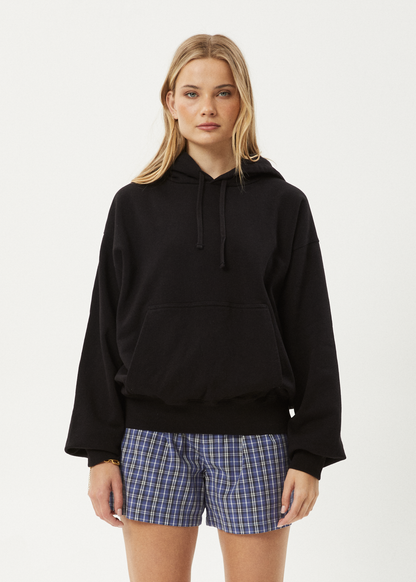 AFENDS Mens Genesis - Boxy Hoodie - Black