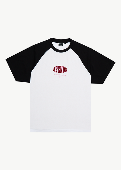AFENDS Mens Arch - Raglan Tee - White
