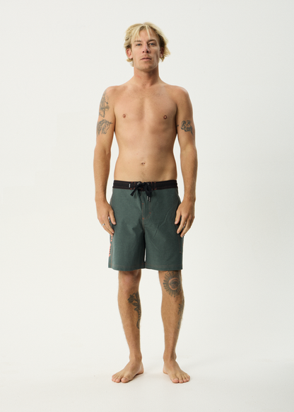 AFENDS Mens Petal - Surf Related V2 Boardshort 18" - Pine