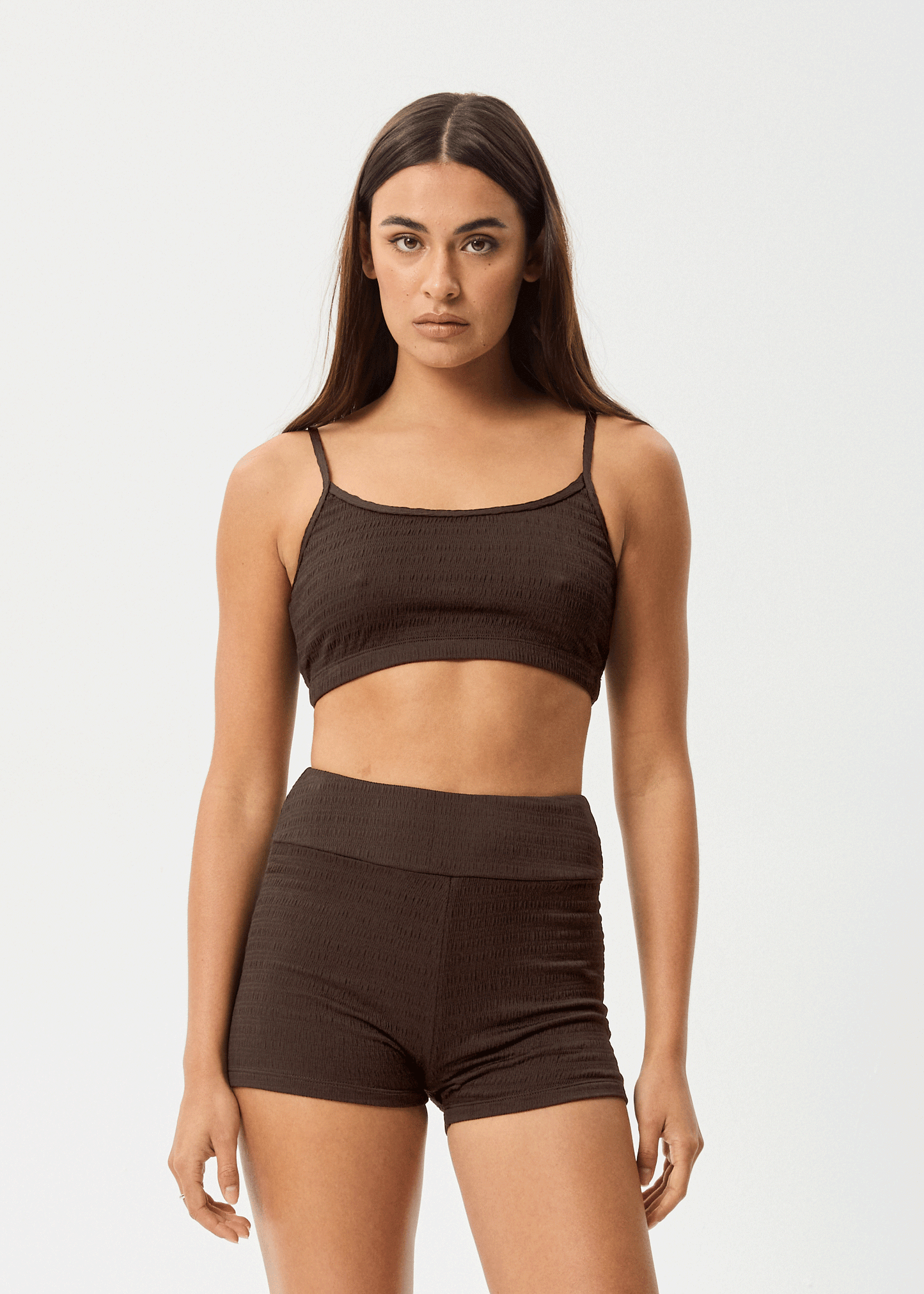 AFENDS Womens Cleo - Bikini Top - Coffee