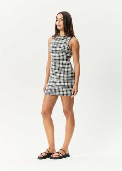 AFENDS Womens Blair - Mini Dress - Black / White