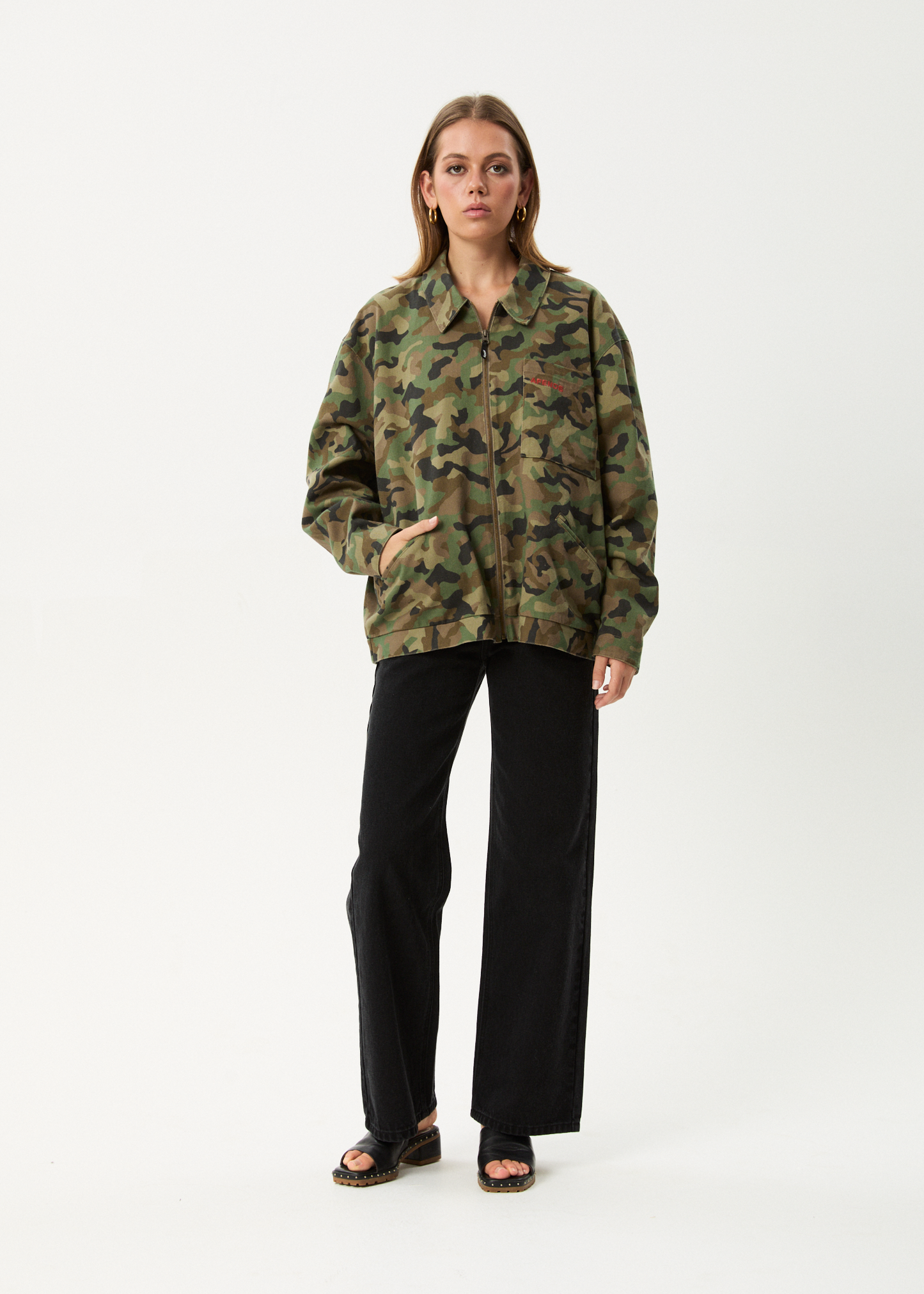 AFENDS Mens Hidden Oracle - Workwear Jacket - Hidden