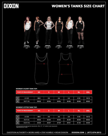 Women's White Classic Logo Fitted Tank - Black