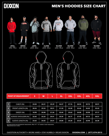 Working Class Fist Zip Up Hoodie - Red